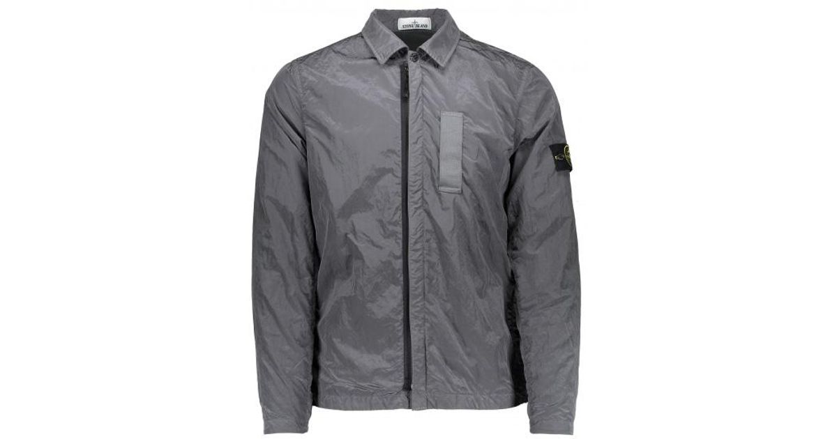 Synthetic Nylon Metal Zip Overshirt 