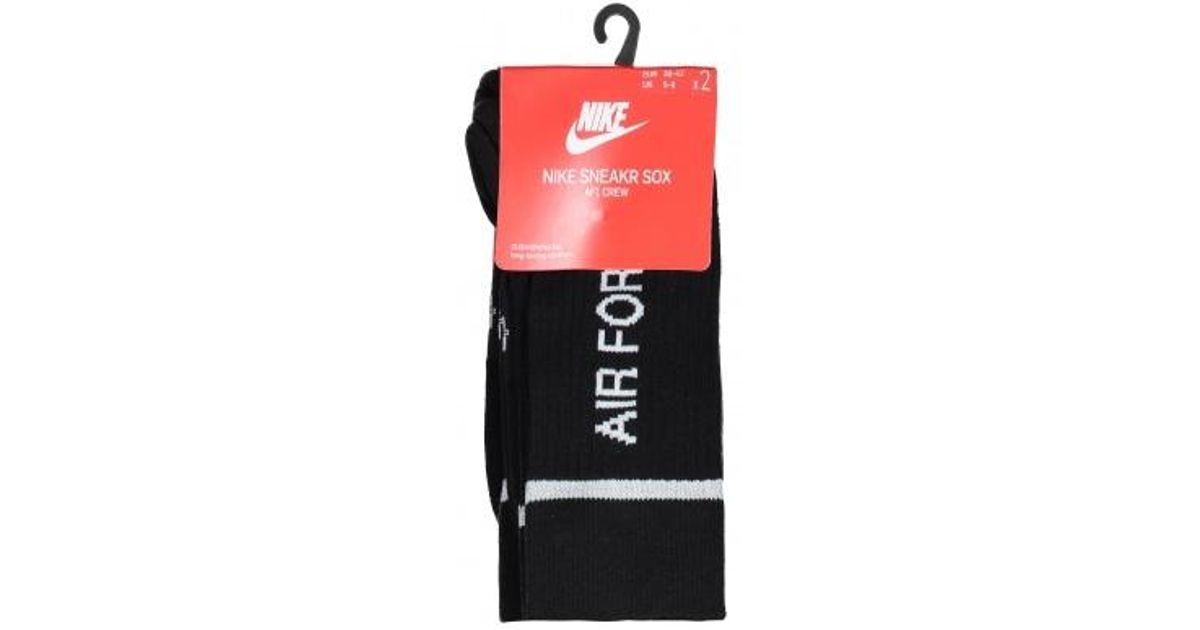 Nike 2 Pack Af1 Socks in Black for Men - Lyst