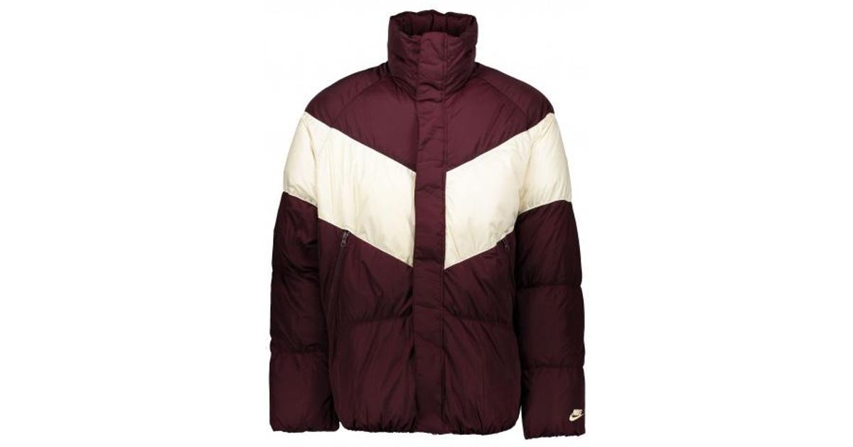 nike nsw down fill jacket burgundy