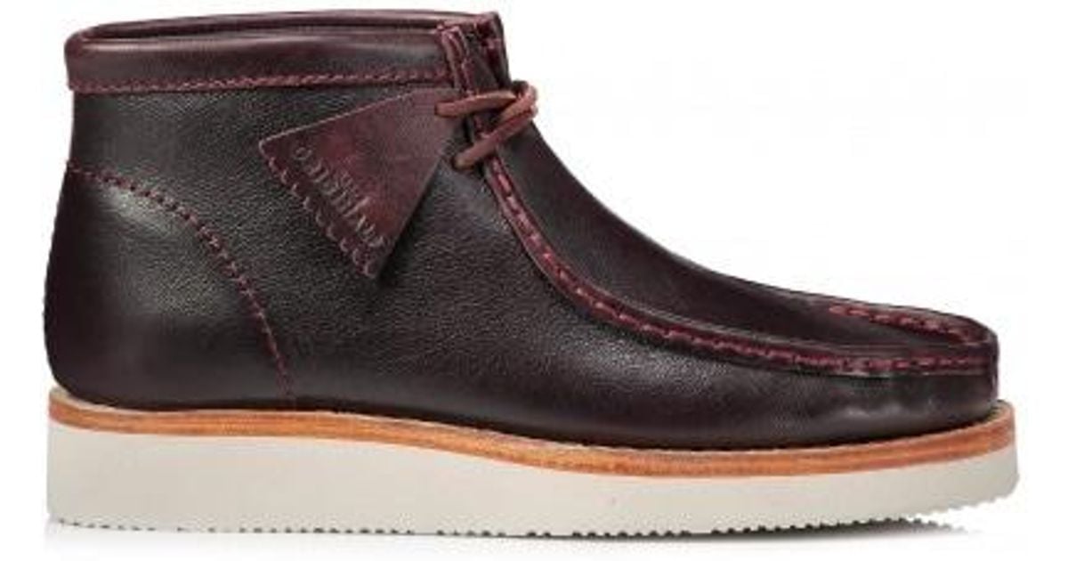 clarks leather wallabees