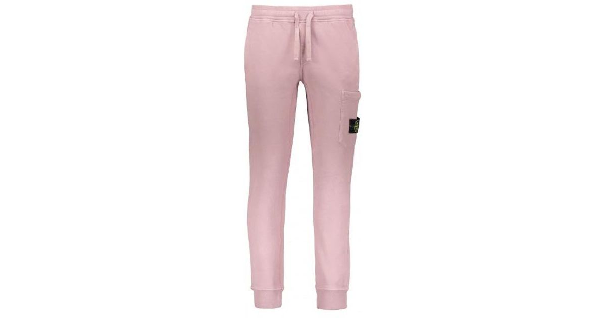 stone island pink joggers