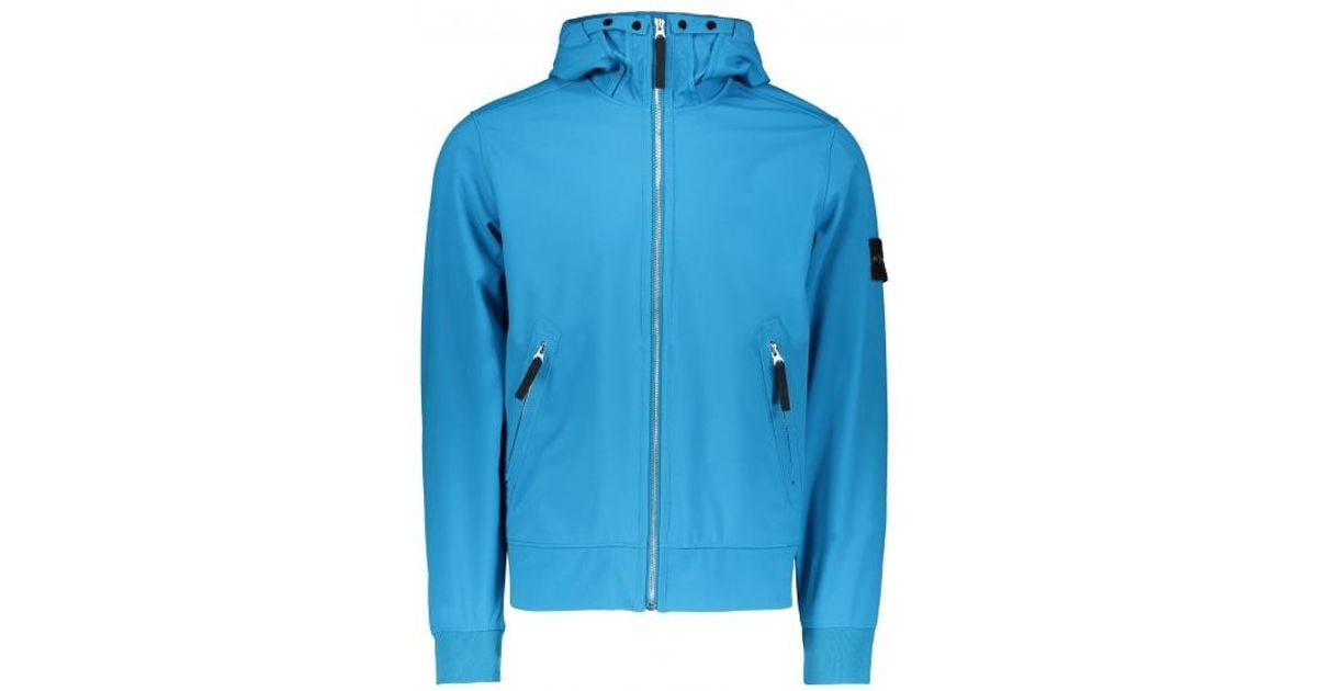 Stone Island Synthetic Light Soft Shell in Cobalt (Blue) for Men Lyst