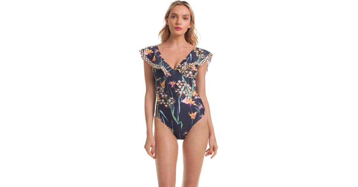 trina turk fiji floral one piece