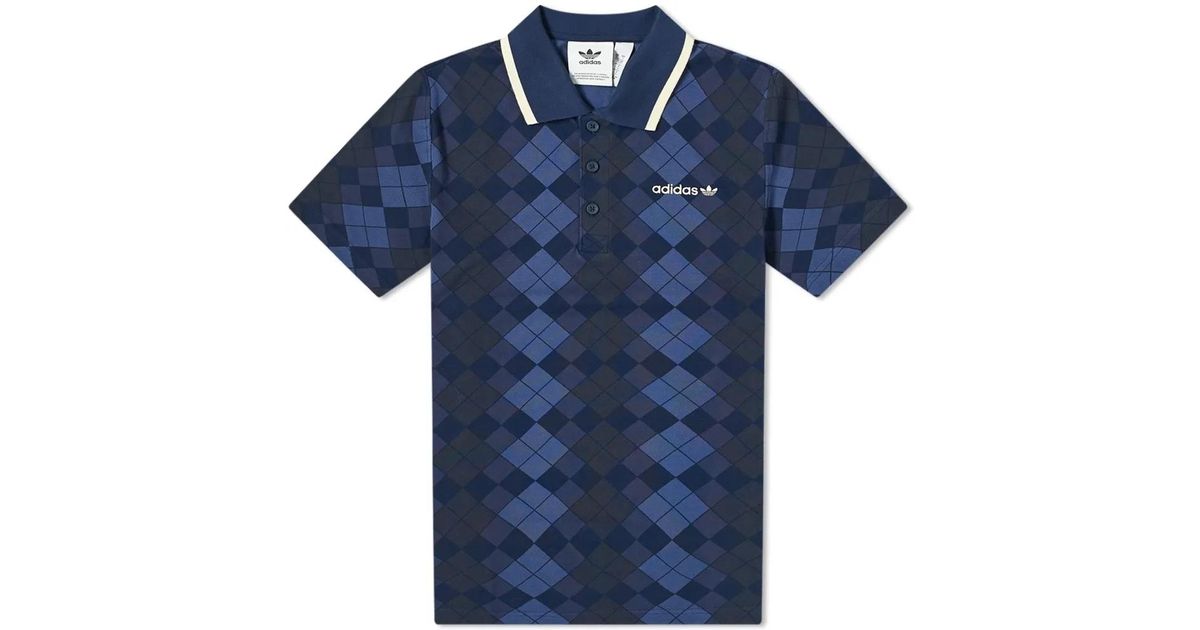adidas argyle polo