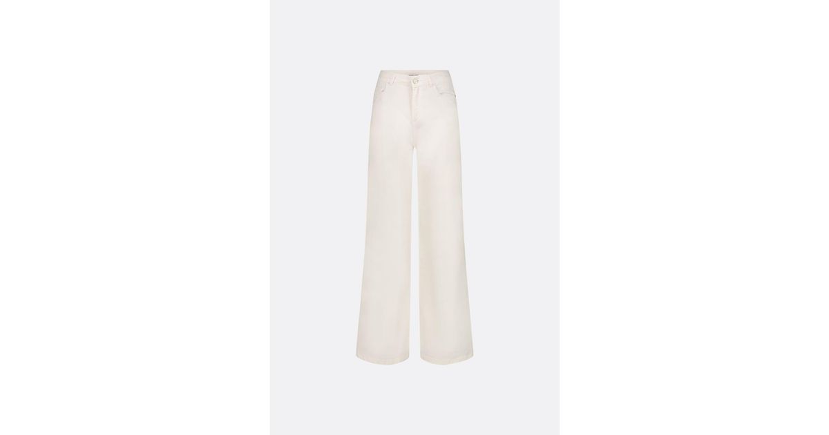FABIENNE CHAPOT Cream White Eva Wide Leg Jeans | Lyst