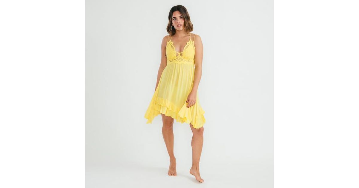 free people adella dress yellow