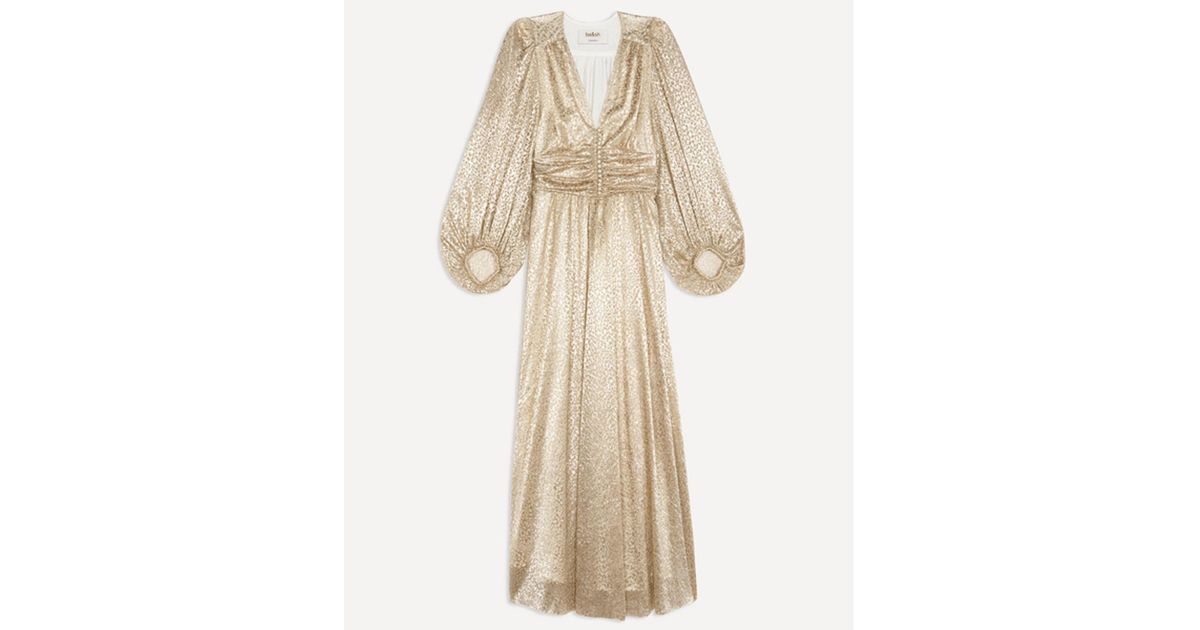 Ba&sh Synthetic Celie Gold Dress | Lyst
