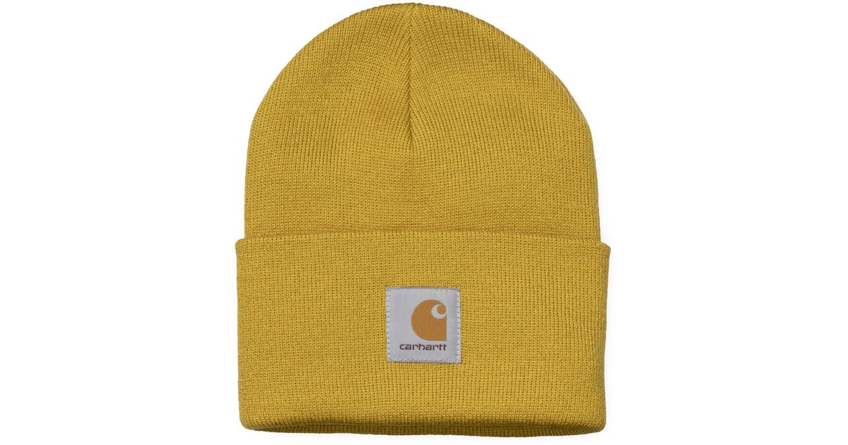 carhartt beanie leather logo