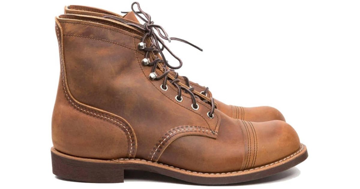 Red Wing Leather 8085 Iron Ranger Copper Rough & Tough Vibram in Brown ...