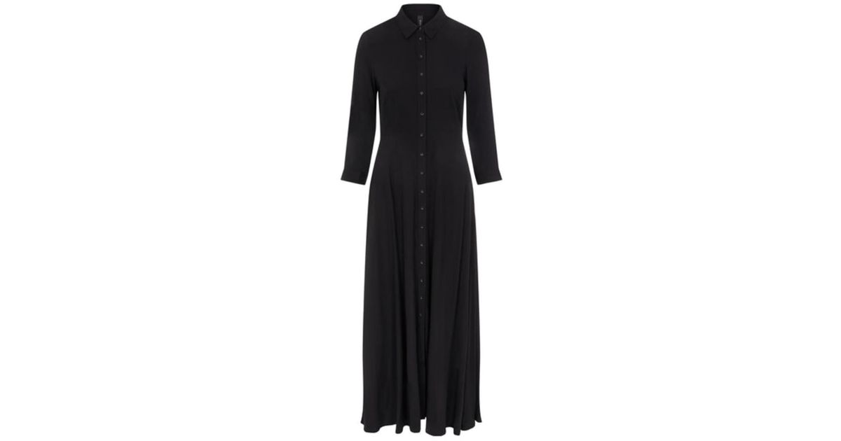 Y.A.S Savanna Shirt Dress in Black | Lyst