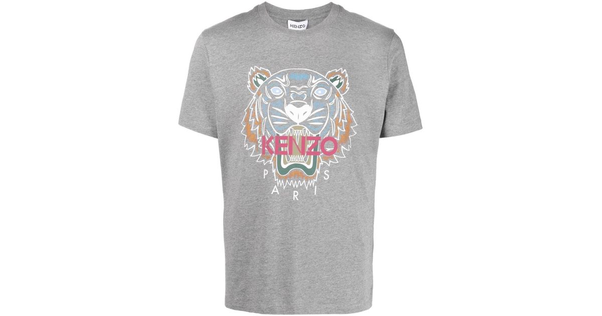 T-shirt à imprimé gris tigre KENZO en coloris Gris | Lyst