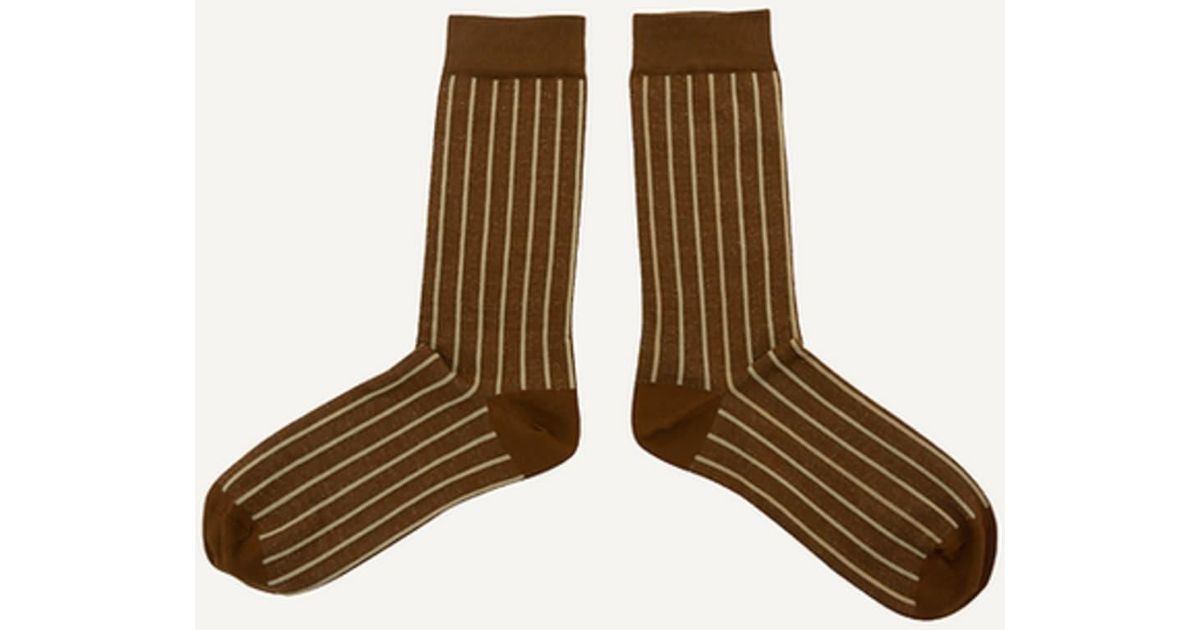 Monk & Anna Socks in Brown Lyst
