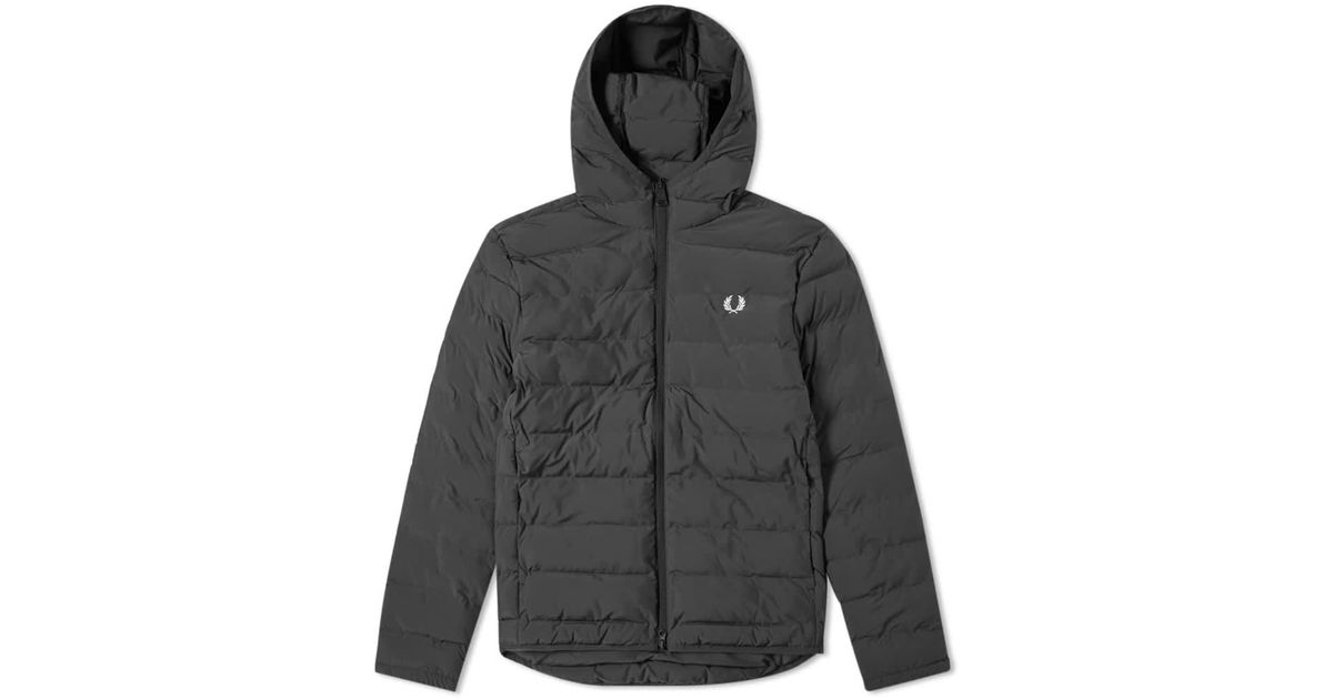 fred perry insulated hooded jacket