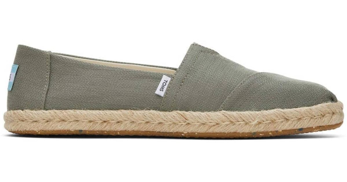 TOMS S Vetiver Grey Alpargata Rope Espadrille in Gray | Lyst