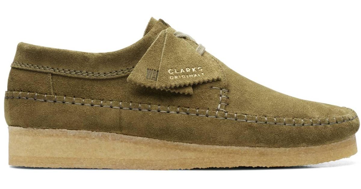 NEW CLARKS OF ENGLAND ORIGINALS WEAVER LOW LIMITED EDITION FOREST GREEN SUEDE 