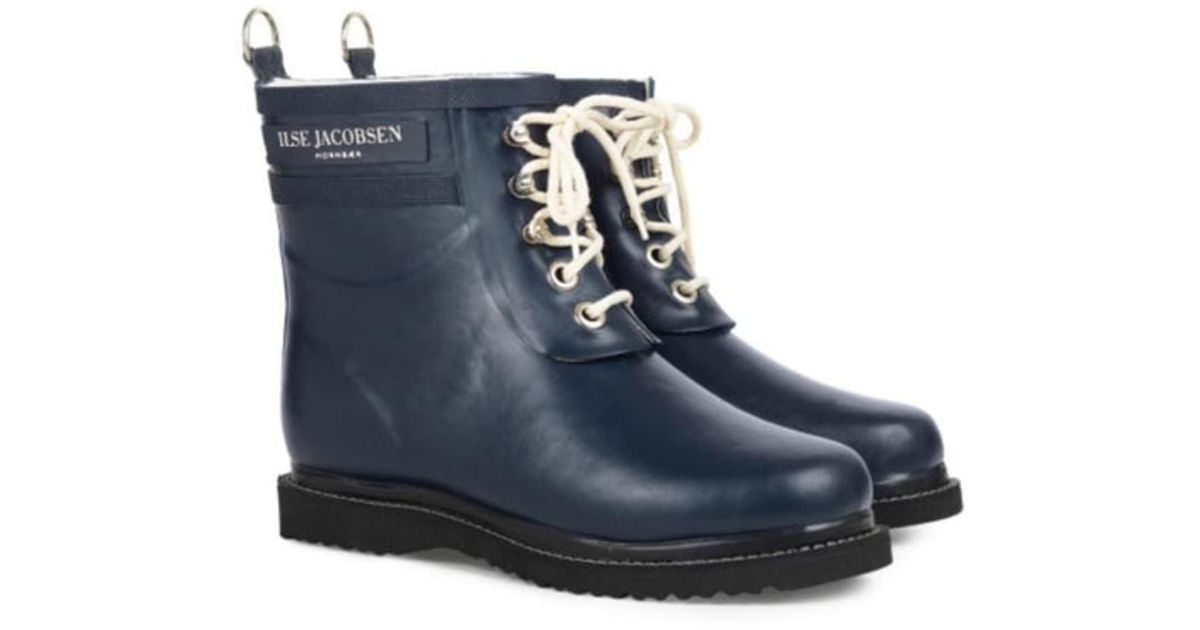 ilse jacobsen lace up rubber boots