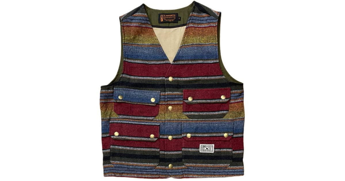 The Quartermaster Striped Hunter Vest in Red for Men | Lyst