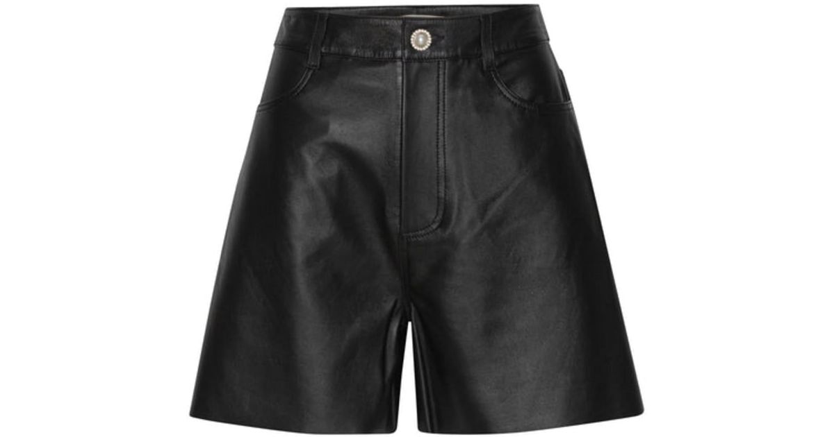 Custommade• Nava Black Leather Shorts | Lyst