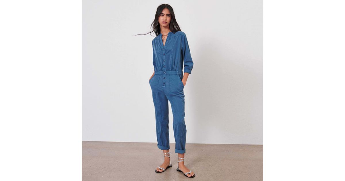 Femme Vêtements Combinaisons Combinaisons longues Frida Combinaison en jean bleu clair Jean Ba&sh en coloris Bleu 