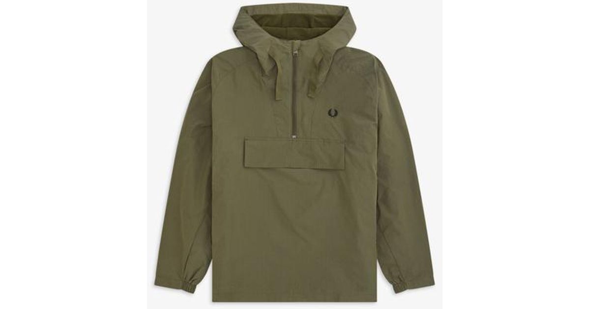 fred perry ripstop half zip jacket