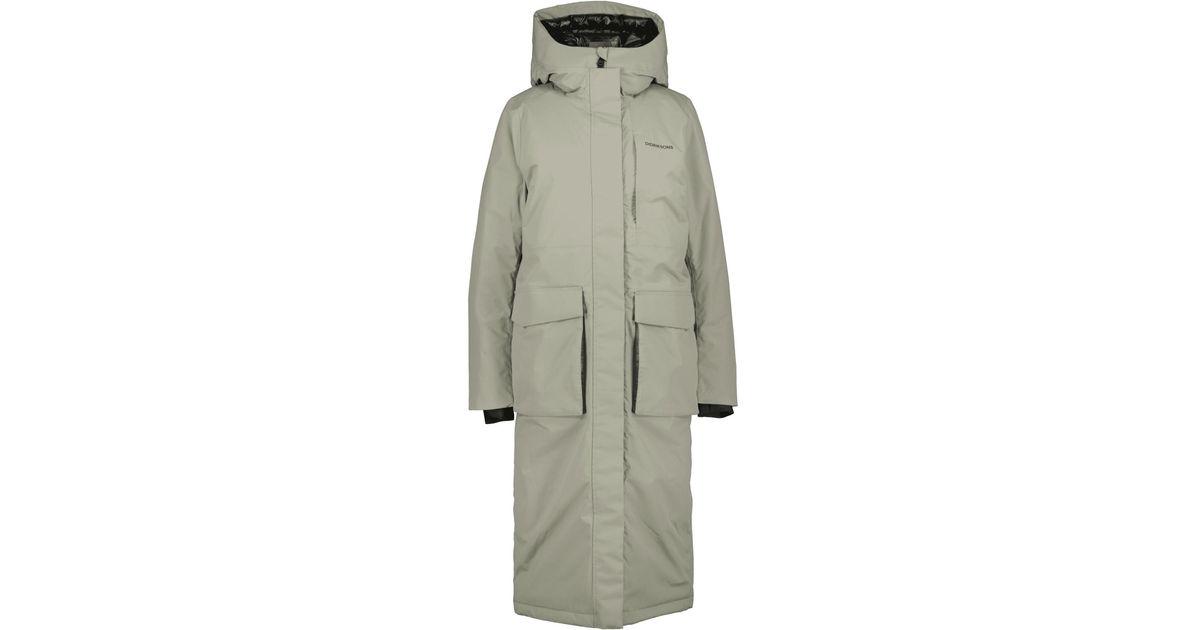 Didriksons Leya Parka Long In Wilted Green in Gray | Lyst