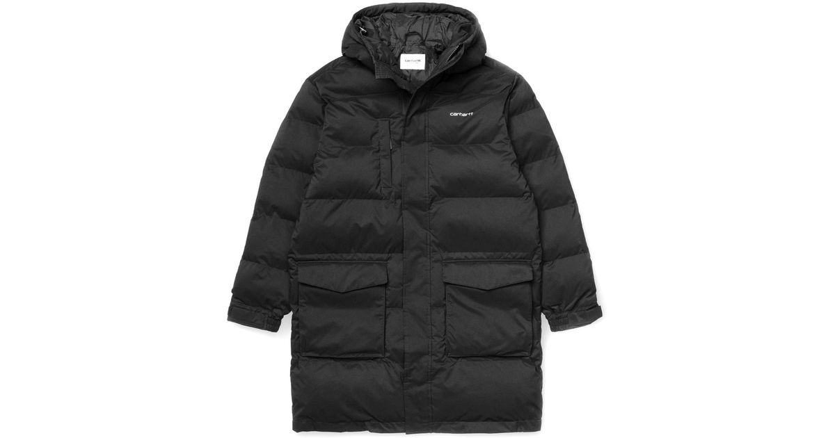 Carhartt Synthetic Weber Coat Black Down Jacket for Men - Lyst