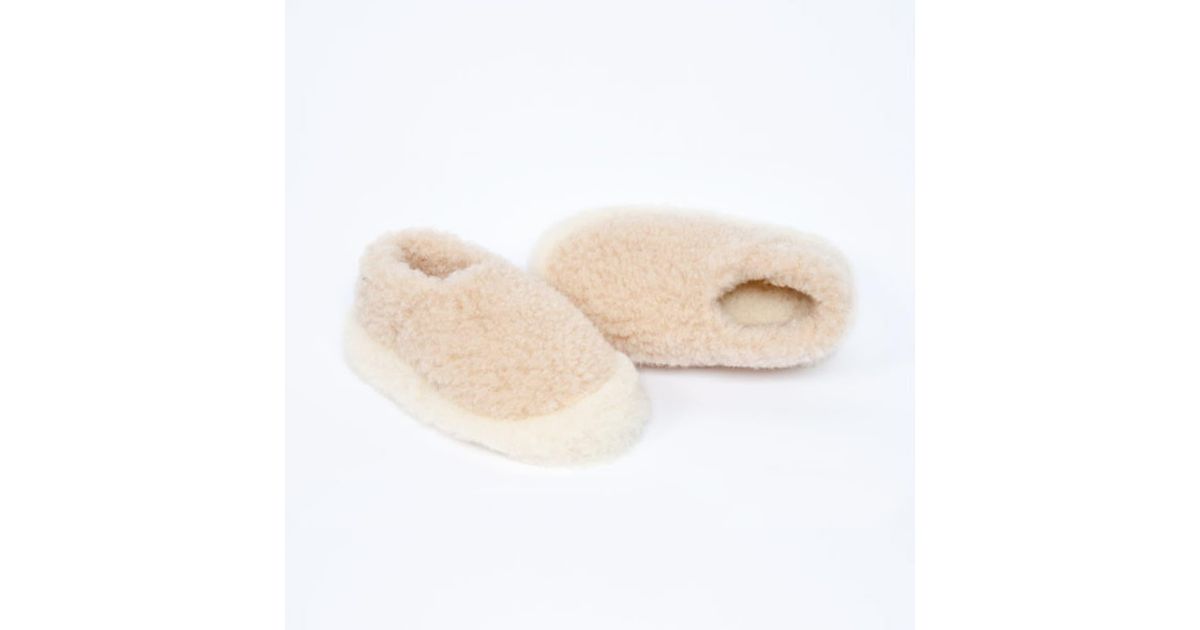 Yoko Wool Yoko Beige Wool Slippers in Natural for Men Lyst