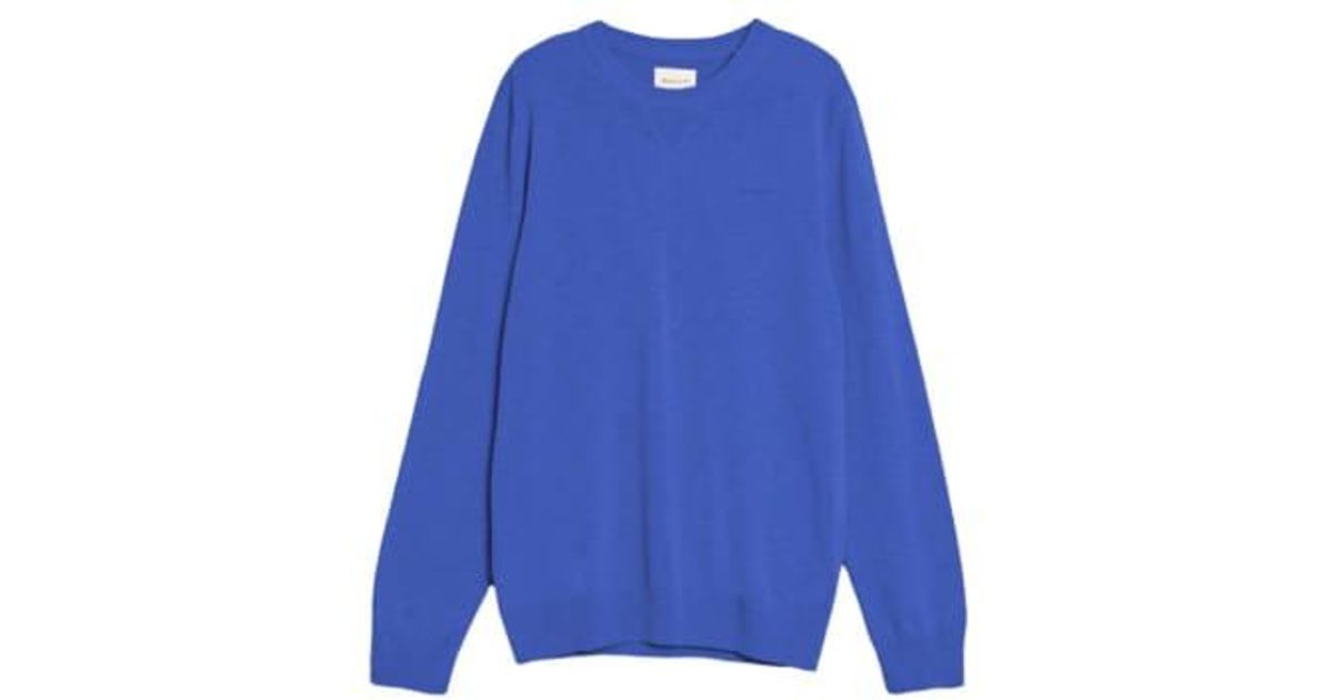 GANT Cotton Flamme C-neck Knitwear M in Blue for Men | Lyst