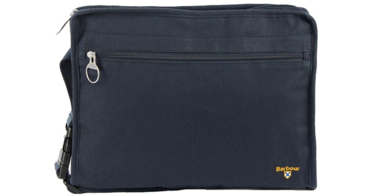 Barbour Cascade Messenger Sling Bag Navy in Blue Lyst