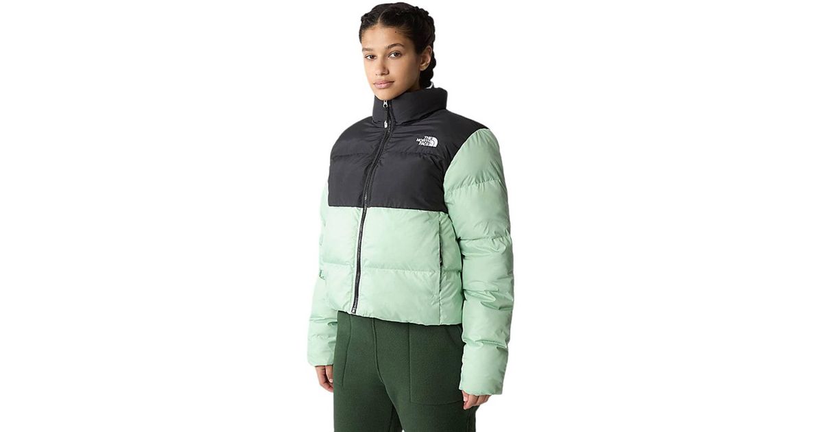 The North Face Giacca Cropped Saikuru Donna Misty Sage Black in Green | Lyst