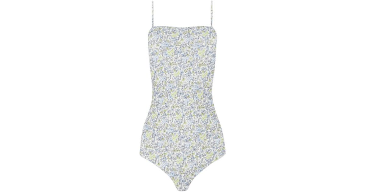 Cossie + Co Edie Swimsuit Ditsy Green in White | Lyst