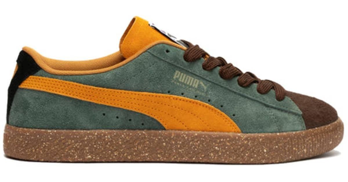 PUMA X P.a.m Suede Vtg Trainers Dark Chocolate / Burnt Olive in Green