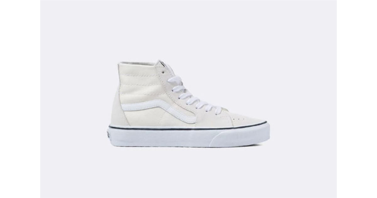 Vans Sk8-hi Tapered Suede/canvas Marshmallow in White | Lyst