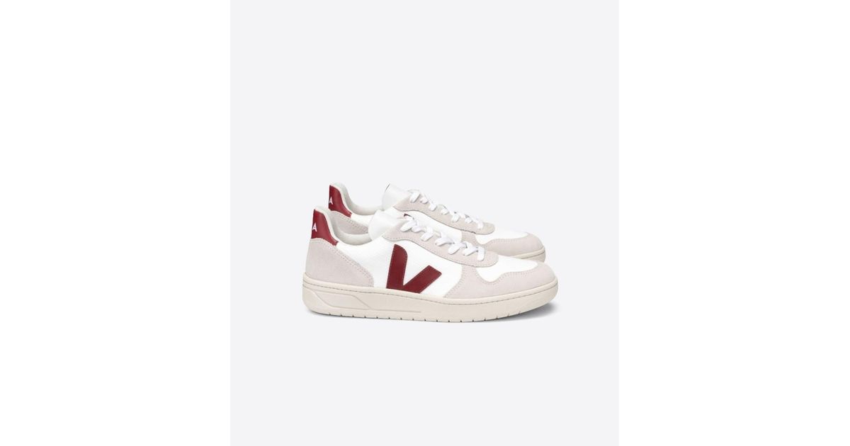 veja v10 b mesh white marsala