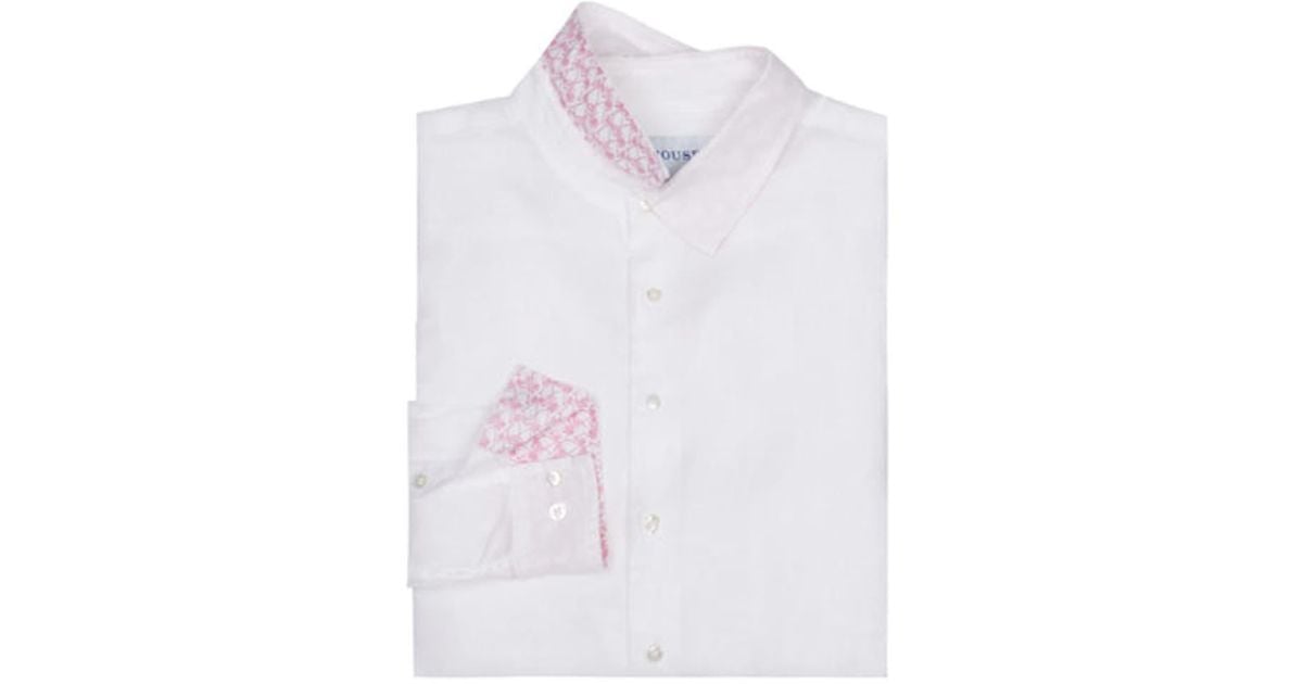 Pinkhouse Mustique White Linen Shirt for Men | Lyst
