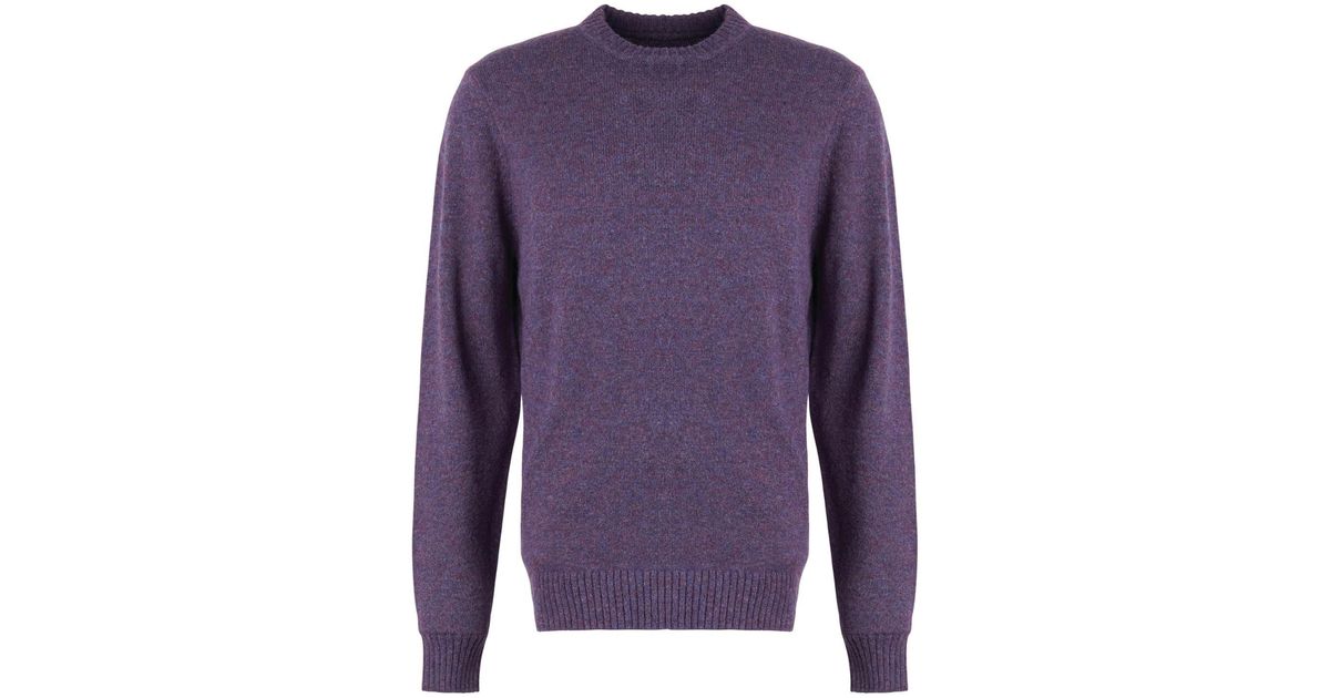 Barbour Purple Newbury Wool Sweater for men
