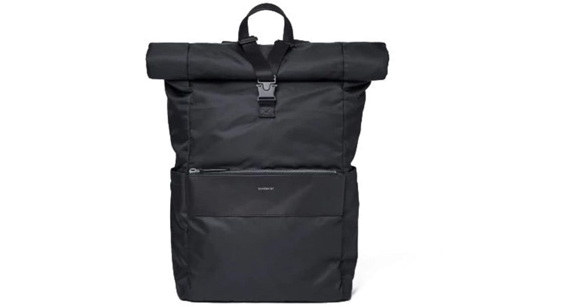Sandqvist Albus Rolltop Backpack Black for Men | Lyst