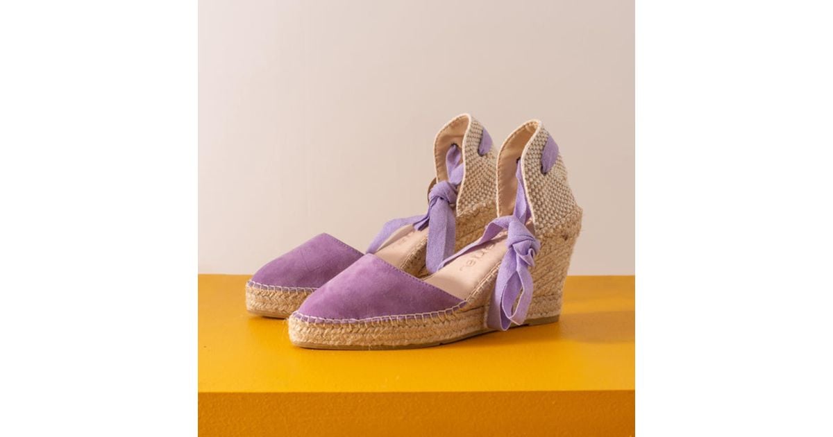 Purple cheap espadrille wedges