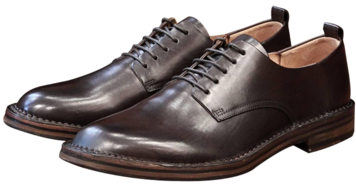 Buttero Leather Idea Testa Di Moro Shoes in Brown for Men | Lyst
