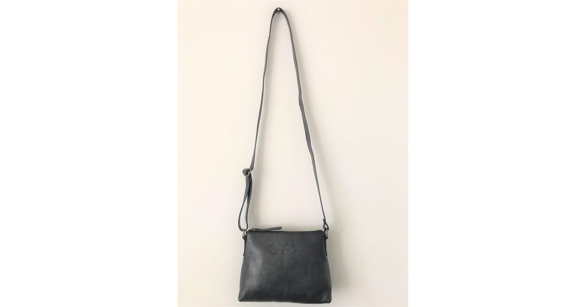 CollardManson Black Leather Elsie Bag in Natural | Lyst