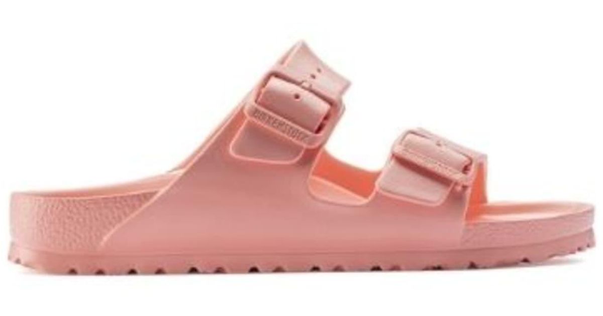 Birkenstock Arizona Eva Coral Peach Narrow Fit Sandals in Pink | Lyst