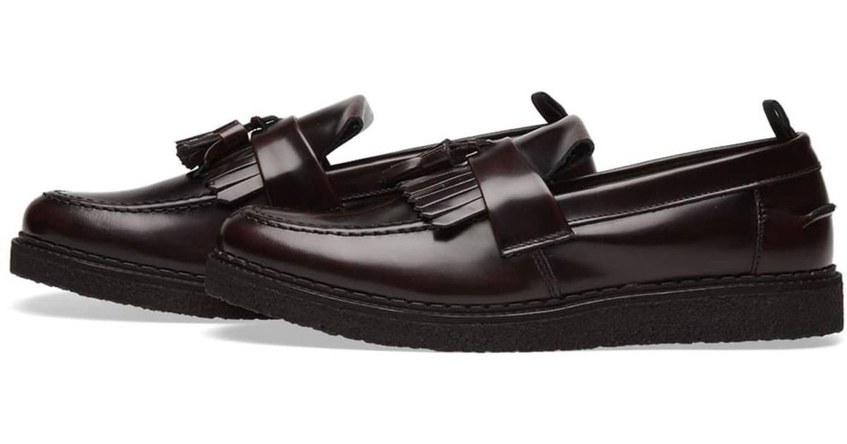 Fred Perry Fred Perry X George Cox Leather Tassel Loafer in Black ...