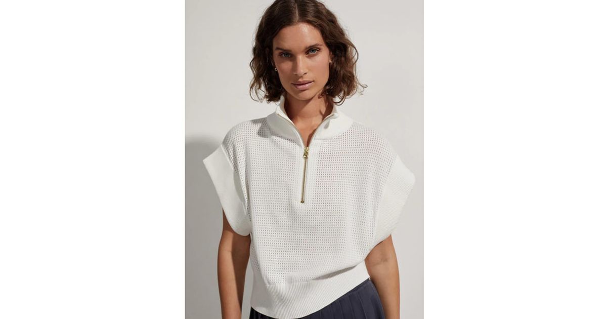 Varley Fulton Cropped Knit Snow White Lyst
