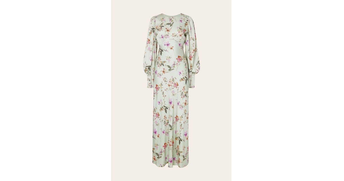 By Malina Soft Floral Pistachio Alize Dress in White Lyst UK