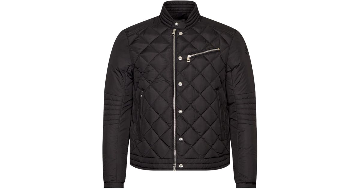 Moncler Black Vulpie Biker Jacket for Men | Lyst