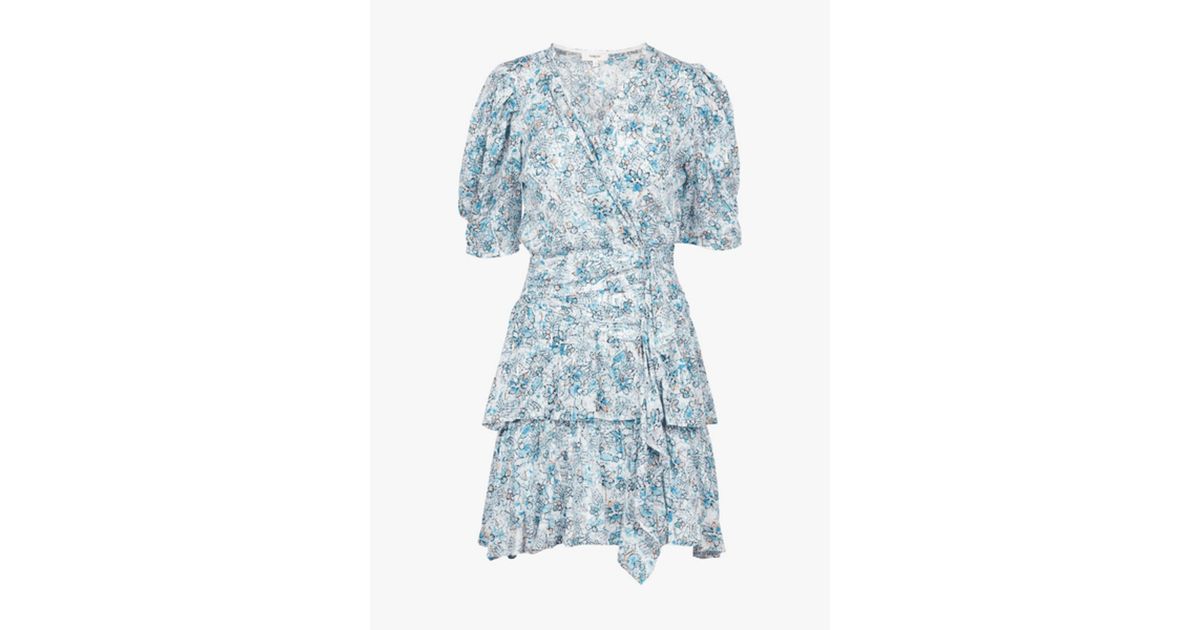 Anorak Suncoo Cira Mini Dress Blue Floral | Lyst