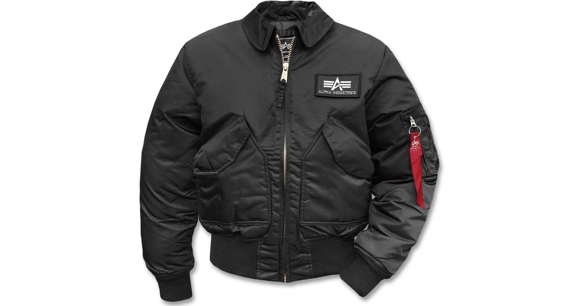 Alpha industries CWU Leather Jacket Black