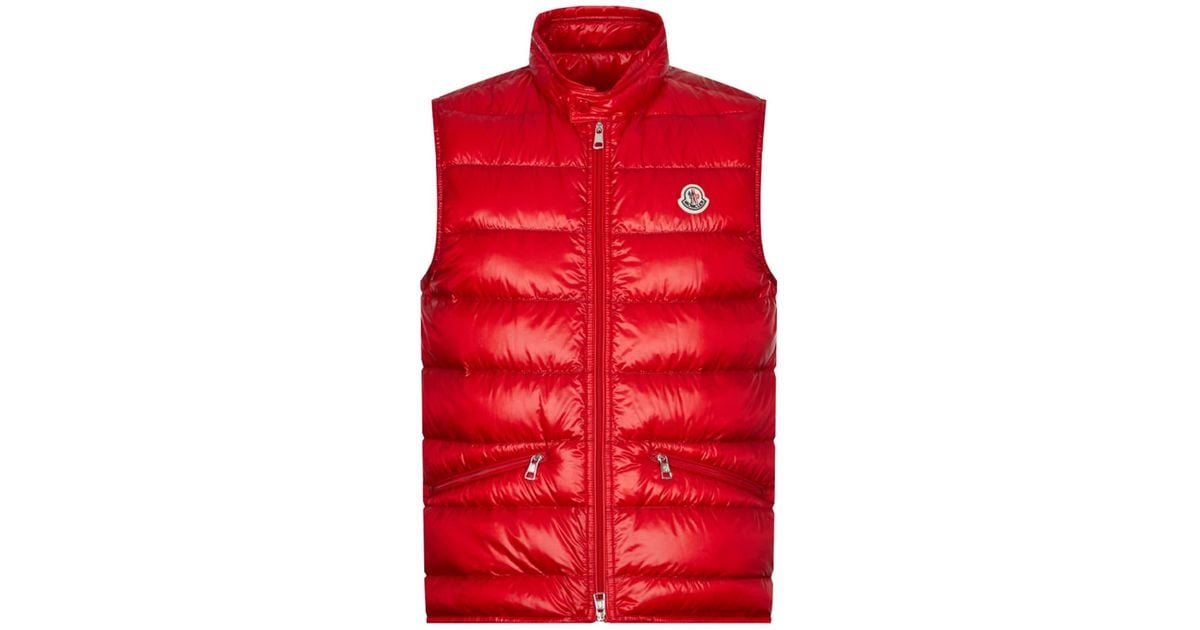 Moncler gui hot sale gilet red