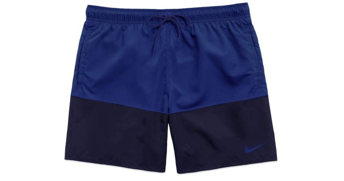 Nike Split Panel Swim Shorts Navy Royal in Blue for Men | Lyst