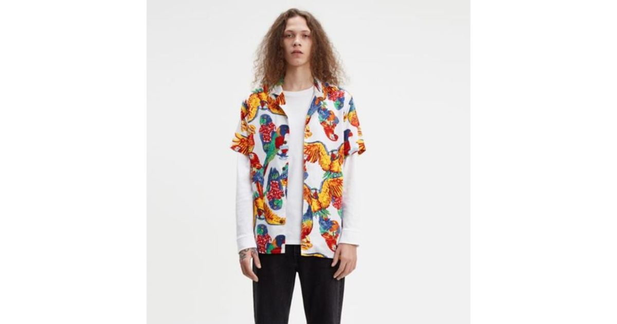 Camicia bianca di volpi brillanti dei pappagalli bianchiLevi's in Cotone da  Uomo colore Bianco | Lyst